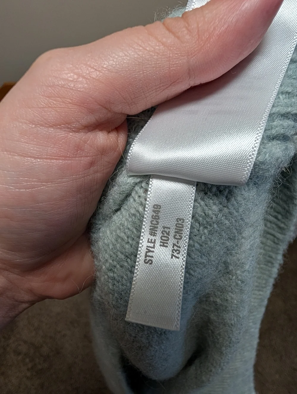 Madewell Mock Neck Sweater Soft Knit Blue Gray Size L